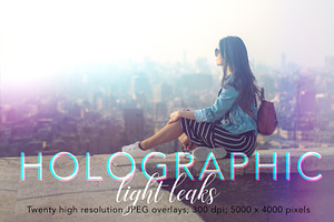 Holographic Light Leaks Overlays