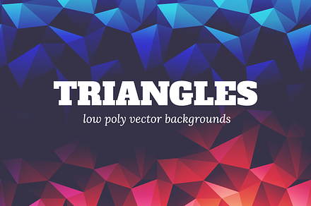 Triangles: 12 Low Poly Backgrounds