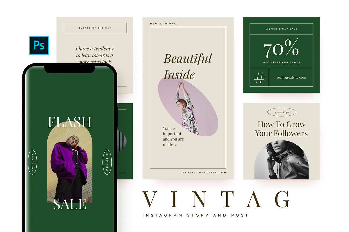 Vintag - Instagram Stories and Post, a Social Media Template by MYDesign (Photo 1 of 5)