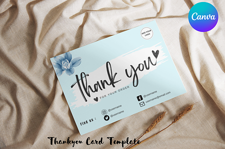 Thankyou Card Canva Template, a Card Template by DesignTreasureID