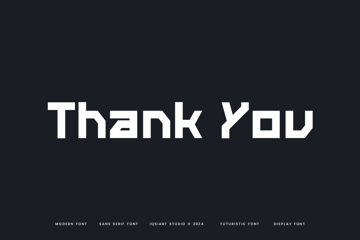 Anplose - Futuristic Font, a Sans Serif Font by Iqsiart Studio (Photo 6 of 6)
