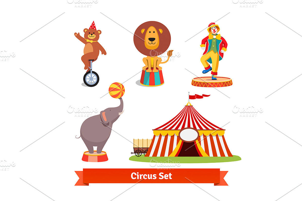 Circus animals, an Animal Illustration by Iconicbestiary