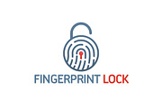 Fingerprint Lock Logo, a Branding & Logo Template by Martin-Jamez (Thumbnail 1 of 4)