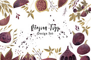 Watercolor Persian Figs, an Object Graphic by Zahra Makes (Thumbnail 1 of 3)