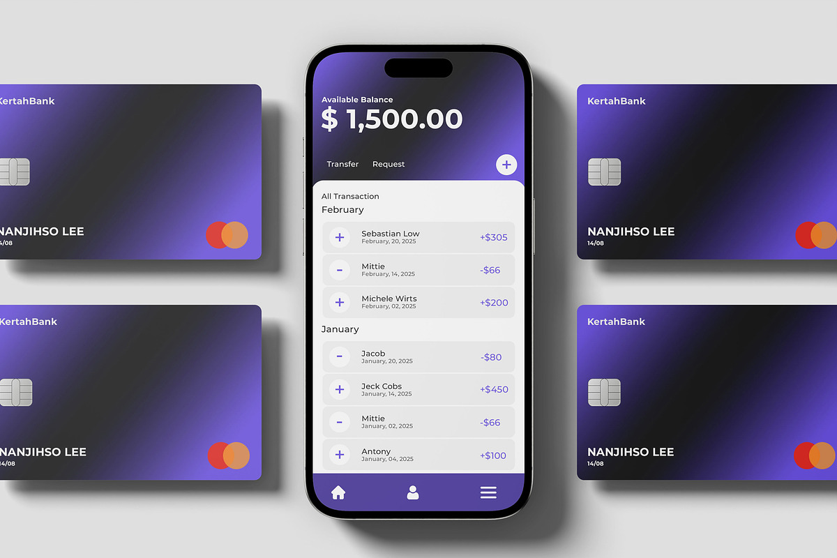 Iphone And Credit Card Mockup, a Product Mockup by scribrostudio (Photo 11 of 11)