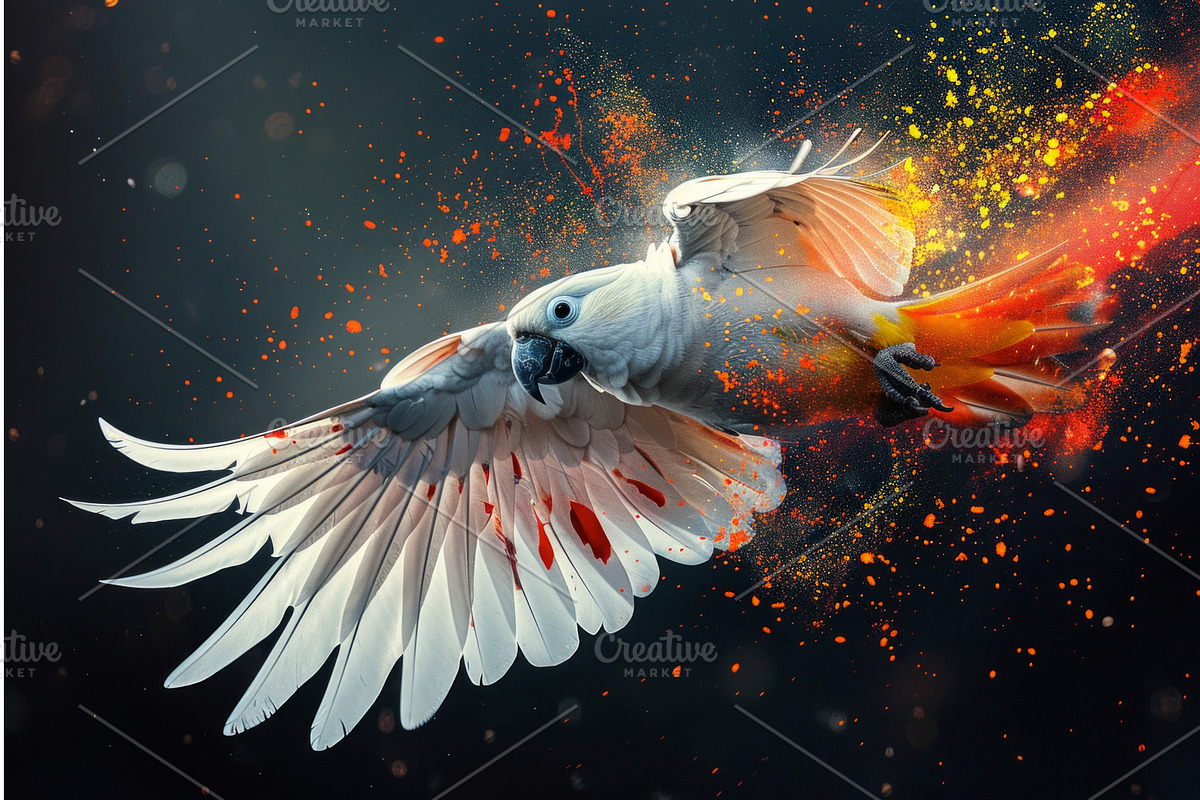 Captivating image of a cockatoo in, an Illustration by tilialucida