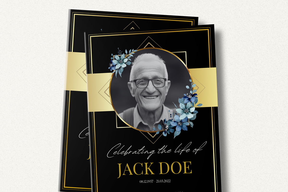 Funeral Program Template Set I Canva, an Invitation Template by The Social Stuff (Photo 1 of 9)