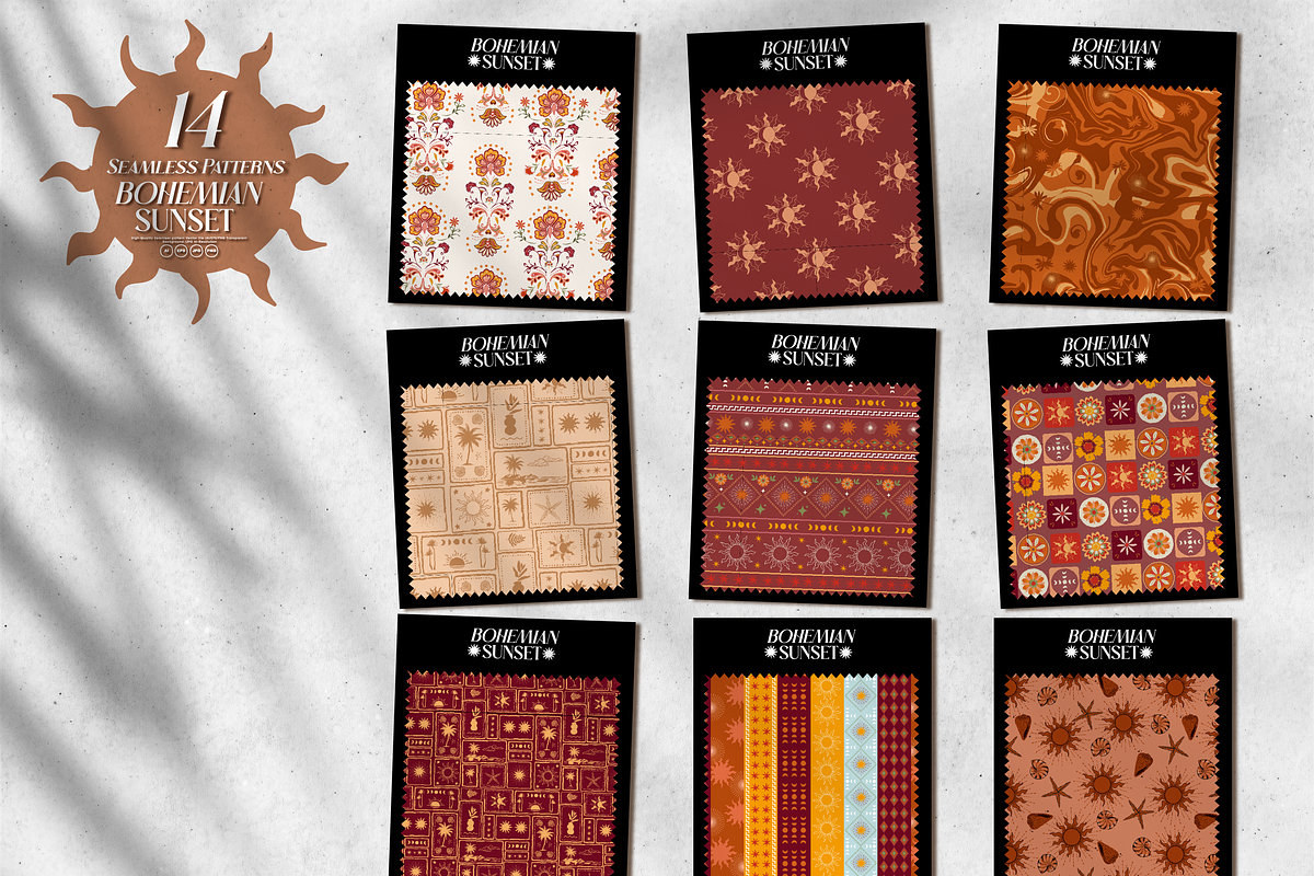 Bohemian Sunset, a Pattern Graphic by MSNTY STUDIOX (Photo 4 of 24)