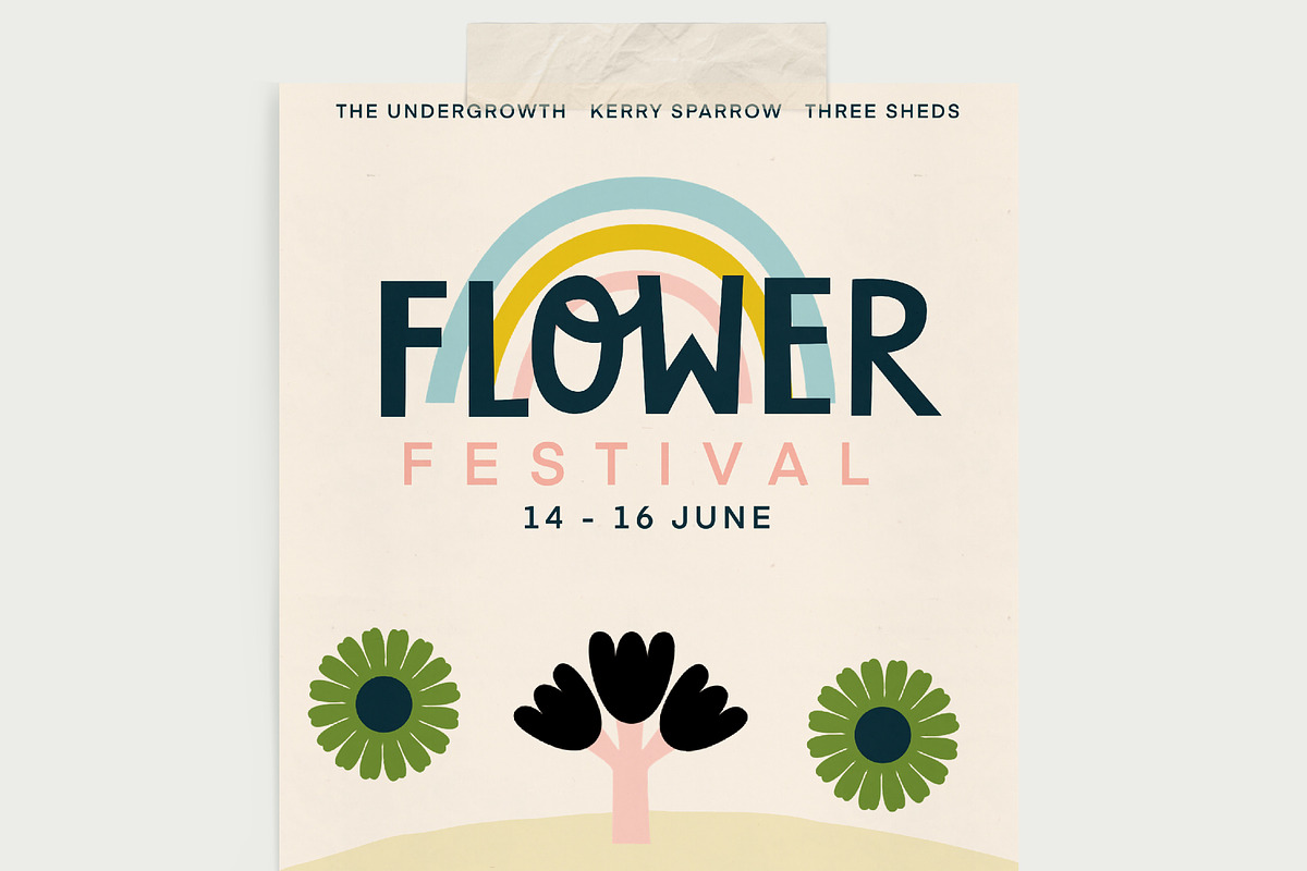 Retro Flower Power Illustration Pack, an Illustration by Jill Adams (Photo 2 of 9)
