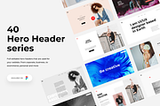 40 Hero Headers for website - Figma, an UI Kit Template by Laingockien (Thumbnail 1 of 2)