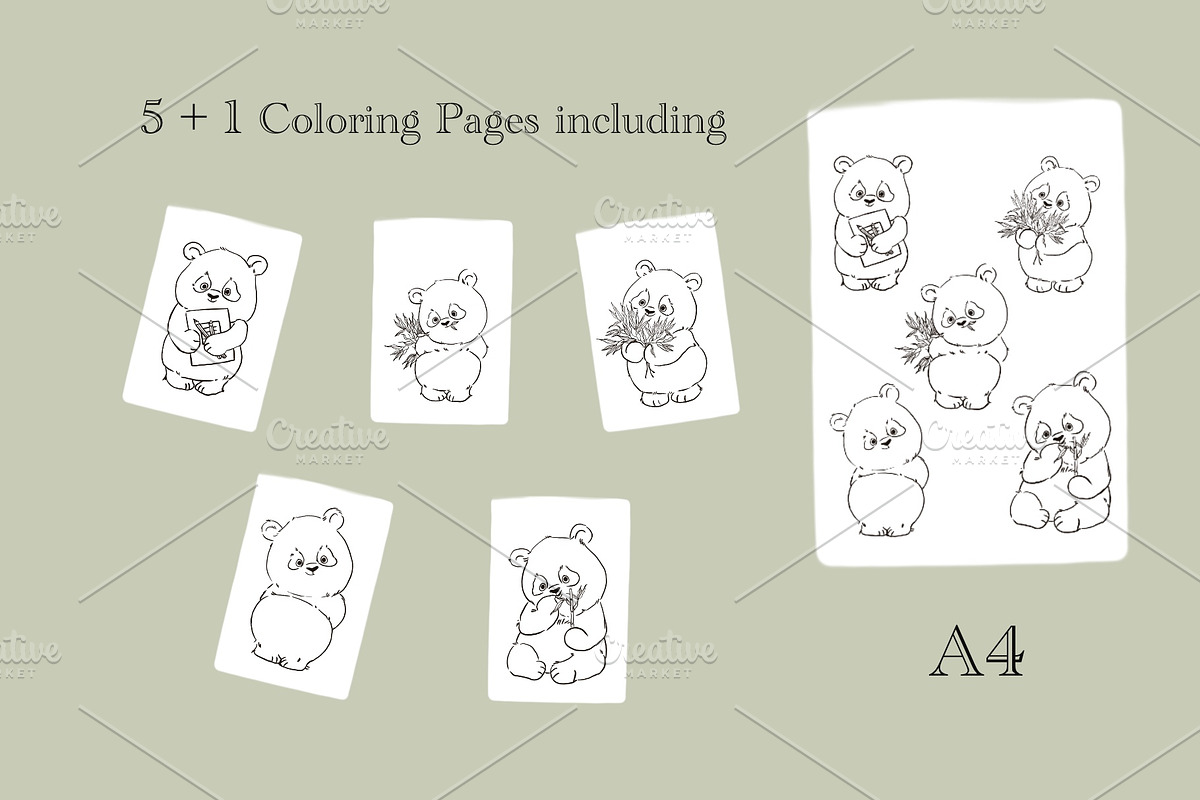 Panda Coloring Pages. Animals, an Animal Illustration by sheincar (Photo 2 of 2)