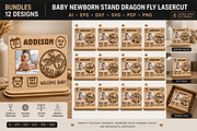 Baby Newborn Stand Dragon Fly Laser, an Object Graphic by OTVEY DESIGN (Thumbnail 1 of 13)
