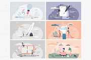 18 Writing Concepts, a Person Illustration by VectorMine (Thumbnail 4 of 8)