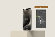 iPhone 15 Pro Max Mockup, an iPhone Mockup by Graphicbars (Thumbnail 9 of 20)