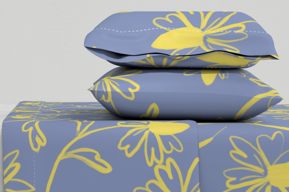 Neon wild daisy flowers pattern, a Pattern Graphic by Cotton Melon pattern Shop (Photo 2 of 5)