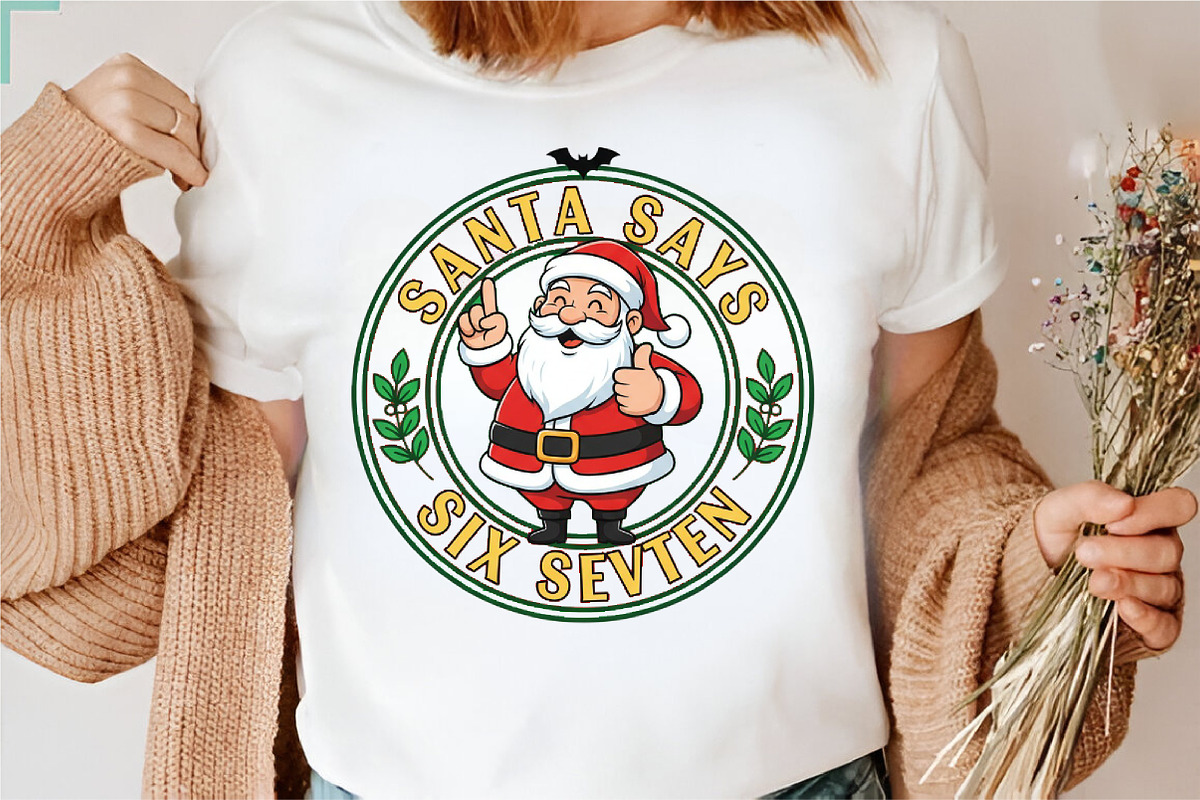 Funny Santa Says Six Seven Christmas, an Illustration by Designking (Photo 4 of 5)