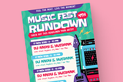 Music Fest Schedule Event Flyer, a Flyer Template by MMPixelCraft (Thumbnail 4 of 4)
