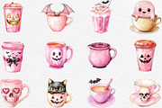 Pink Halloween Coffee Sublimation, an Illustration by Black Bird Studio (Thumbnail 5 of 6)