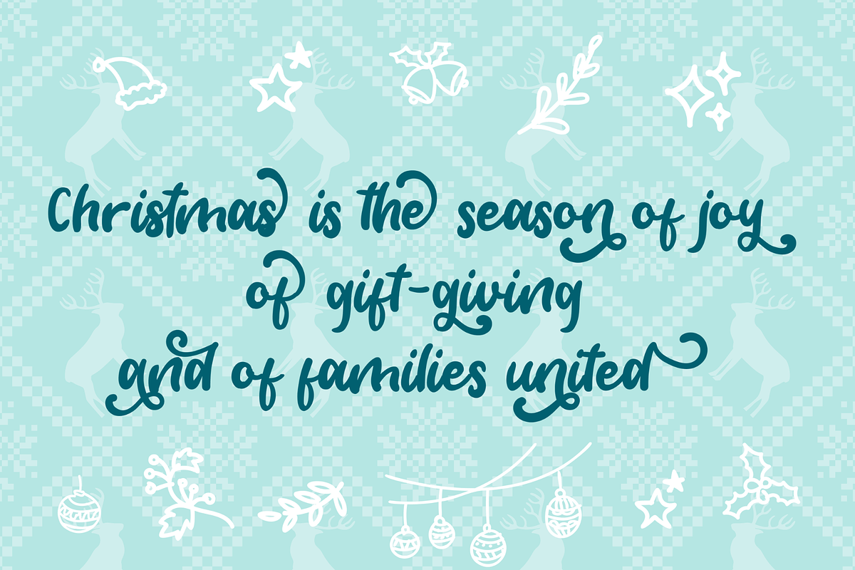 Sparkling Winter – Holiday Font, a Handwritten Font by Creaditive Design (Photo 8 of 11)