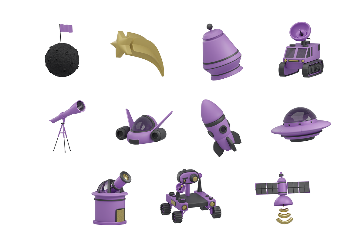 Astronomy 3D Object set, an Object 3D Model by Dudukbersama (Photo 2 of 3)