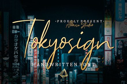 Tokyosign Font, a Script Font by Allouse Studio