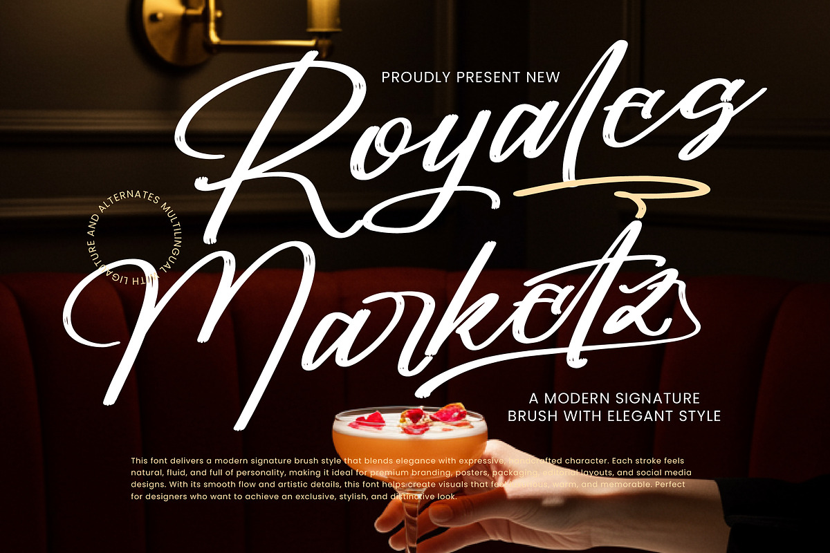 Royales Marketz, a Script Font by operatype.co (Photo 1 of 15)