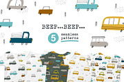 Beep...Beep..., a Pattern Graphic by Olena Kuznietsova