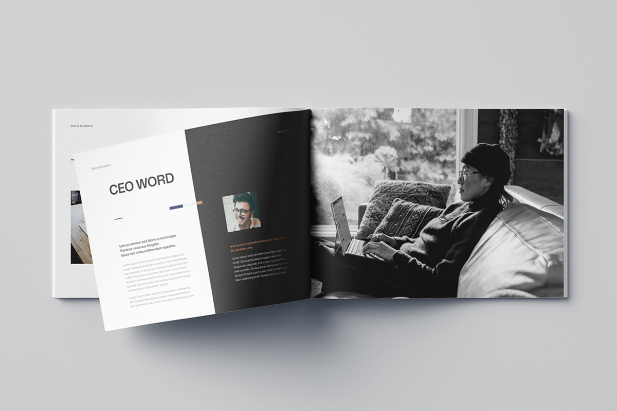 Brand Guidelines Layout | Word & EPS, a Brochure Template by HiveArts (Photo 4 of 13)