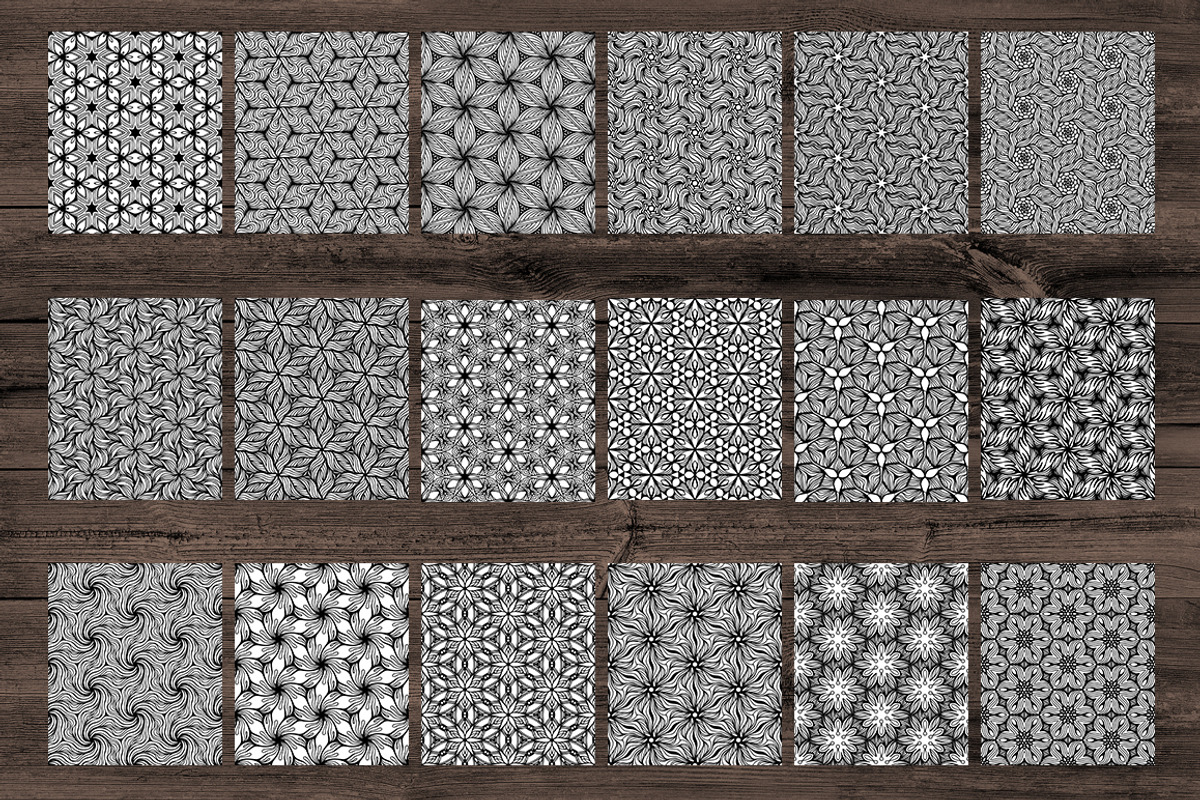 125 seamless hand drawn textures, a Pattern Graphic by Mandarinkas art (Photo 20 of 23)