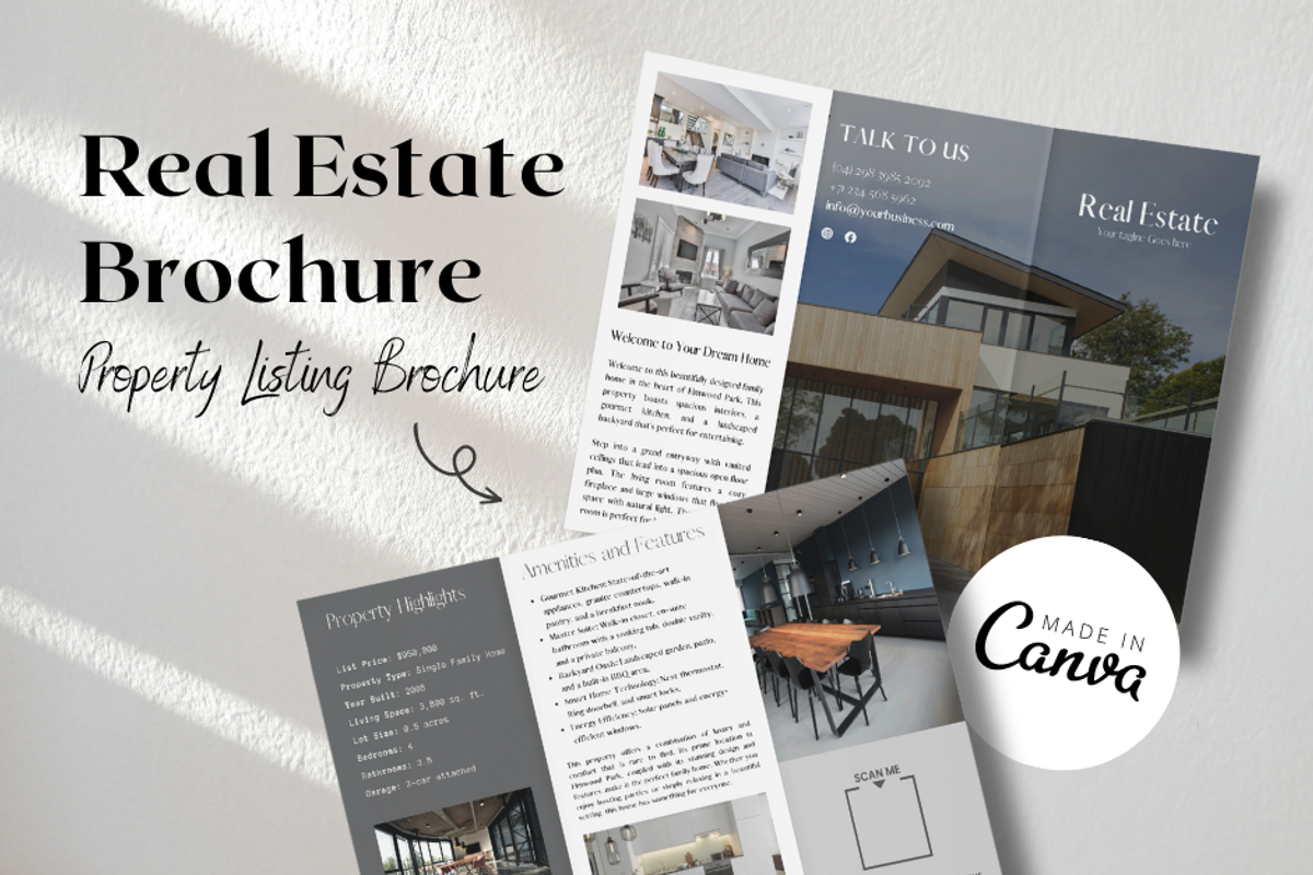 Real Estate Trifold Brochure | Canva, a Brochure Template by The Social Stuff (Photo 1 of 8)