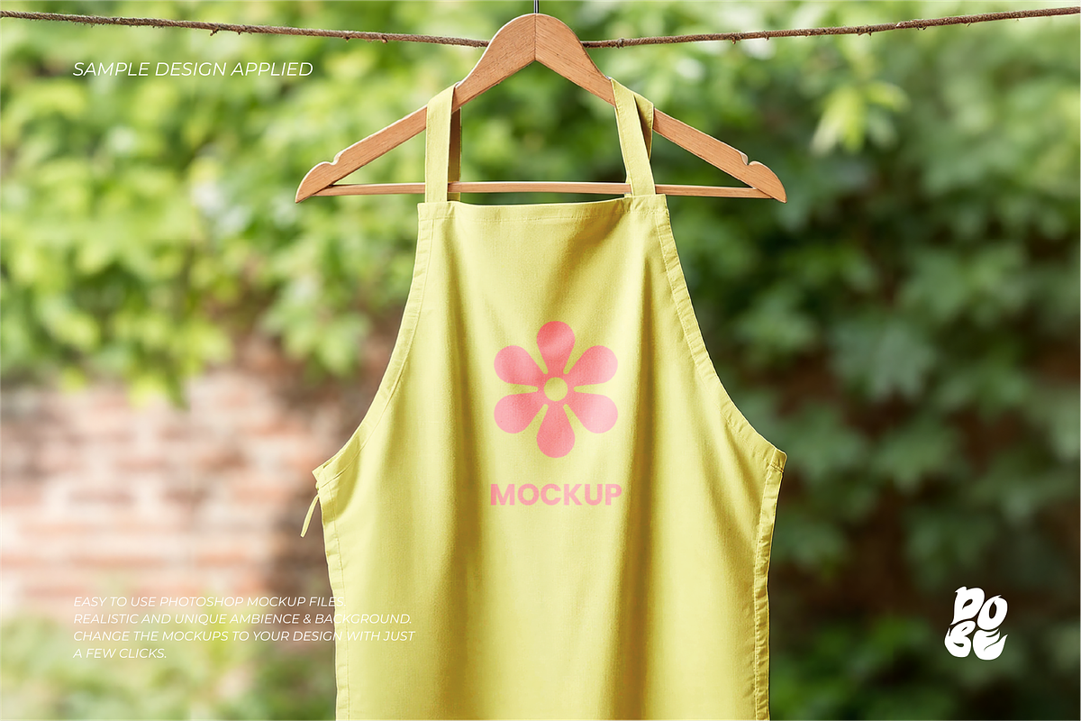 Yellow Apron Mockup Set, a Household Mockup by DOBE Studio (Photo 5 of 10)