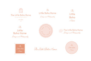 Boho Home Modern Canva Logo Kit