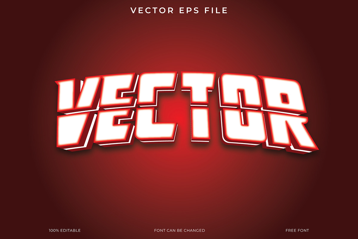 3D Text Effect Vector EPS File, an Action Add-On by Imamul001