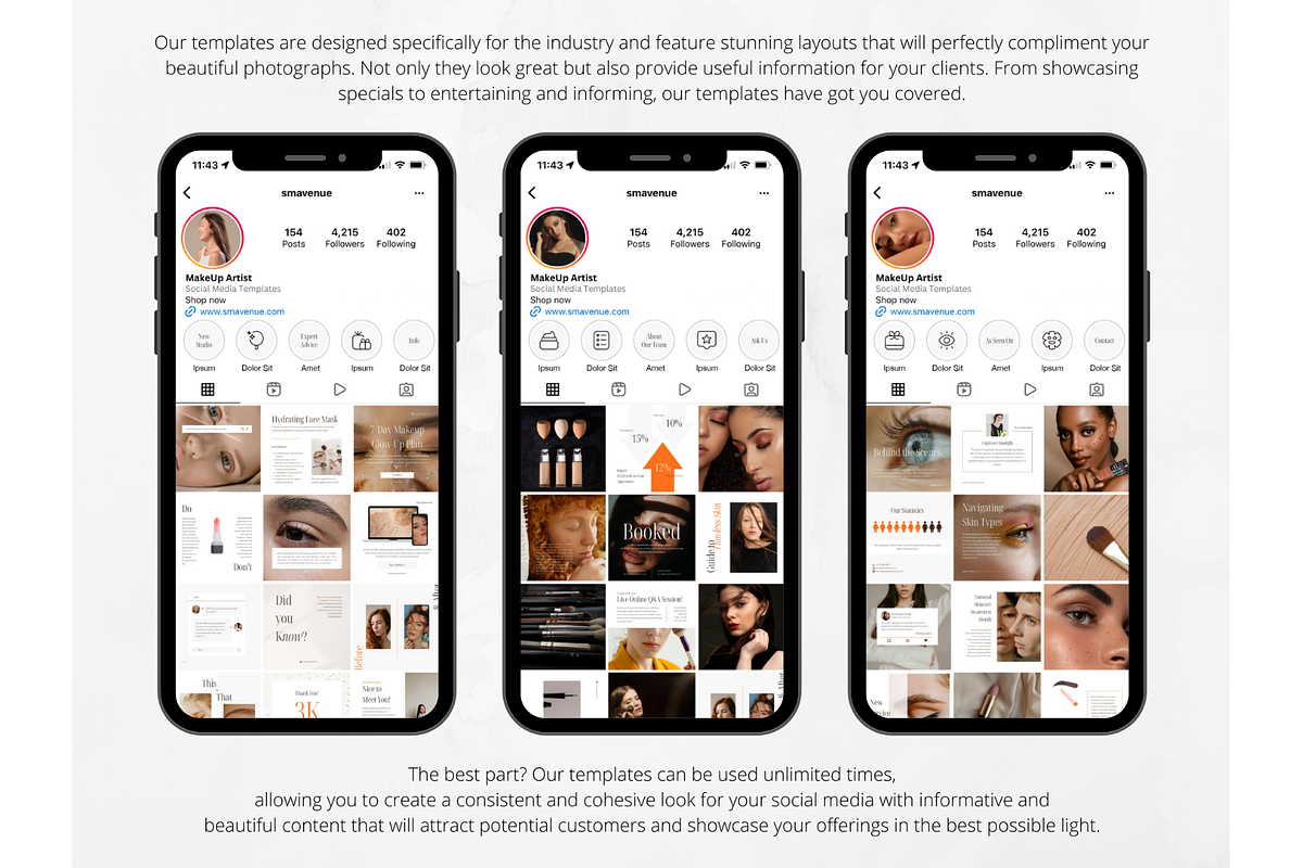 100 Beige MakeUp Social Media Posts, a Social Media Template by PatternLab. (Photo 6 of 9)