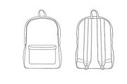 Backpack Fashion Flat Template, a Templates & Theme by flat fashion