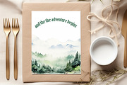 Foggy Forest Watercolor Mountains, a Decorative Illustration by LeCoqDesign (Thumbnail 3 of 5)