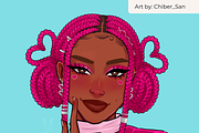 Procreate Outline Curl, Braid, Hair, a Brush Add-On by by Vegalia (Thumbnail 5 of 5)