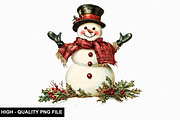 Christmas Snowman Clipart Bundle, an Illustration by crative8112 (Thumbnail 6 of 9)