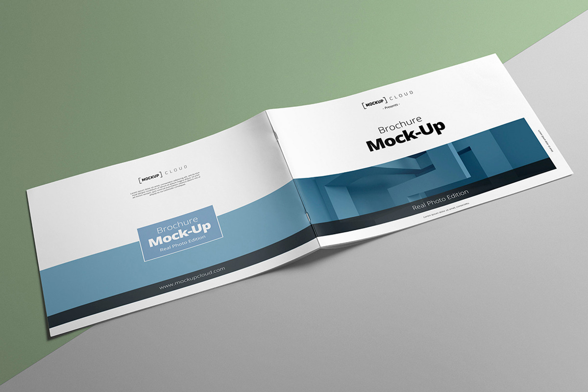 Brochure Mock-Up / A4 Landscape, a Print Template by Mockup Cloud (Photo 3 of 5)