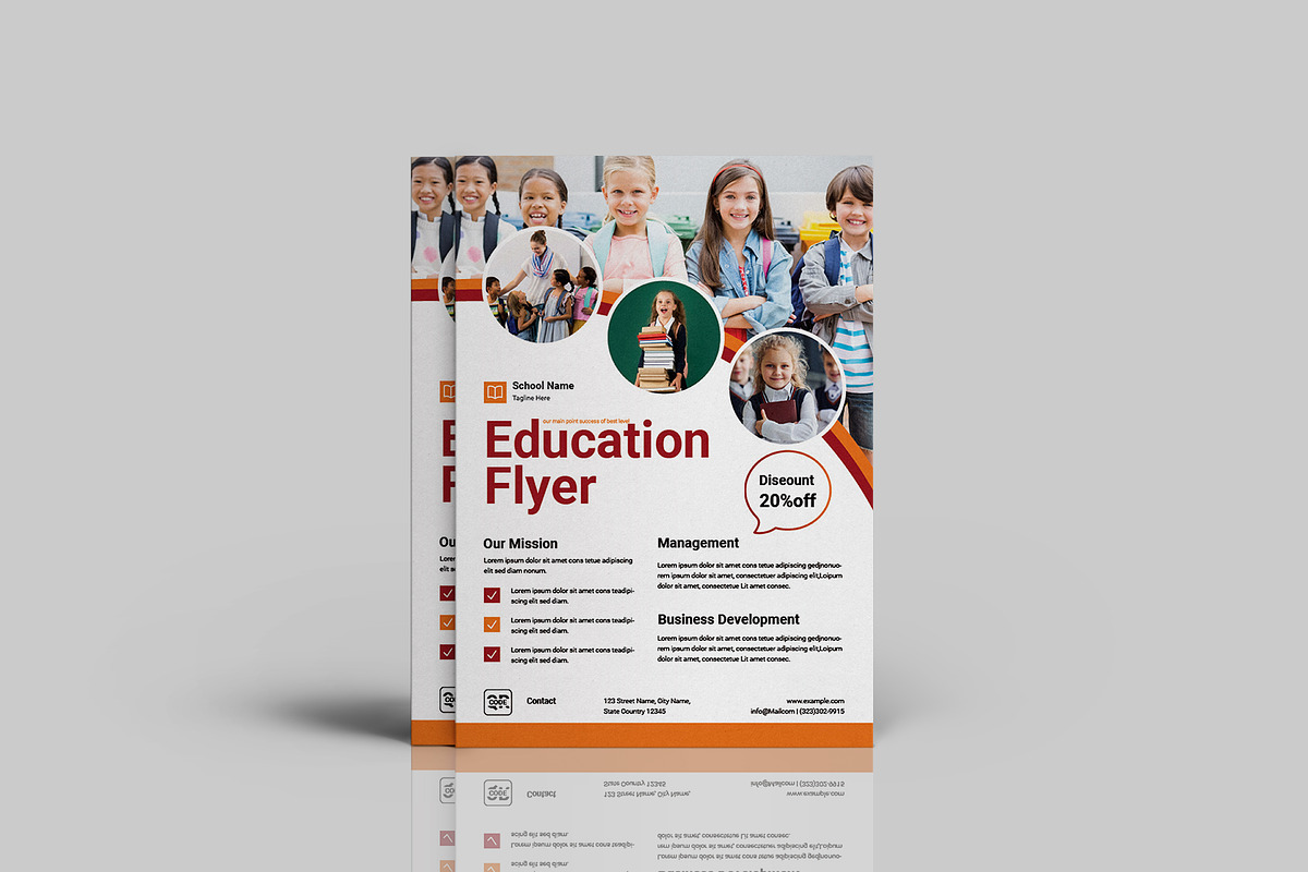 Education Flyer Template, a Flyer Template by E-Type (Photo 3 of 3)