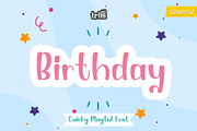 Birthday Quirky Playful Display Font, a Font by TrimStudio (Thumbnail 1 of 9)