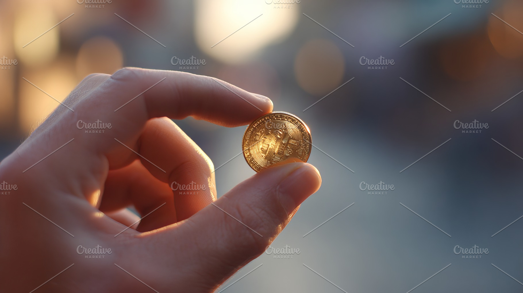 Gold Coin Close Up, a Photo by Design Store