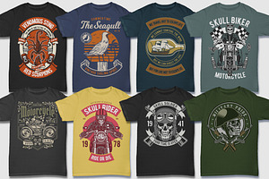 100 Retro Tshirt Designs Bundle