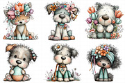 Whimsical Spring Dogs Clipart, an Illustration by Daily.Designs (Thumbnail 3 of 7)