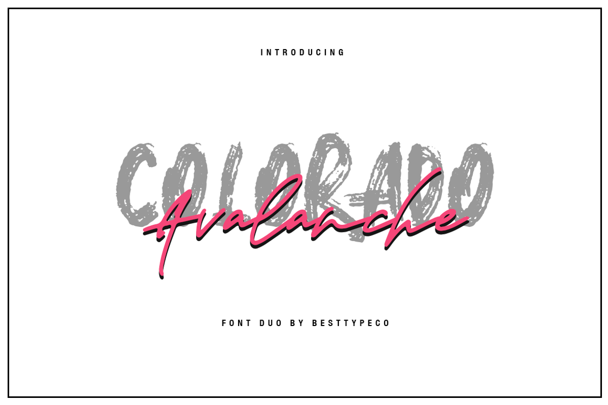 Colorado Avalanche Font Duo, a Script Font by Besttypeco