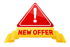 Red ribbon with text New offer and, an Object Illustration by Vectorbuum