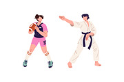 Sport athletes set, seamless pattern, a Sport Illustration by PaperTrident (Thumbnail 2 of 12)