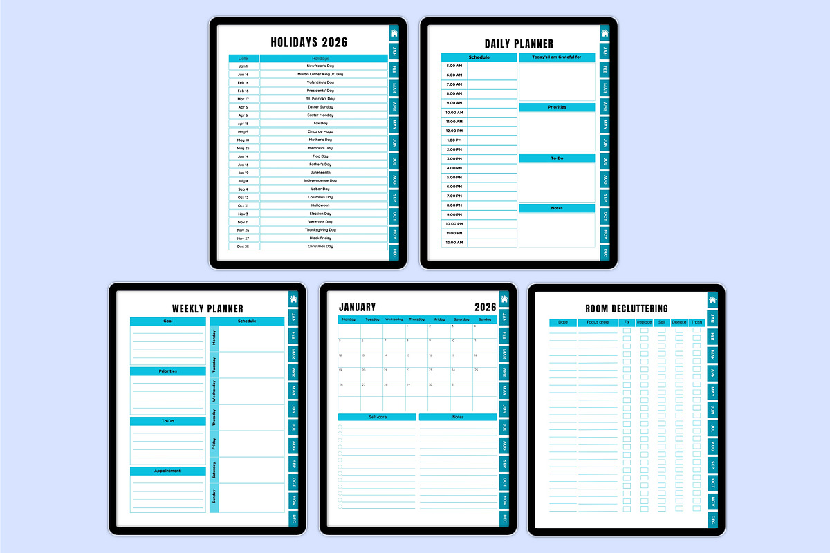 Digital 2026 ADHD Cleaning Workbook, a Stationery Template by Shumaya (Photo 2 of 4)