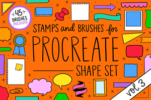 Procreate Stamp Shapes Set Vol.3