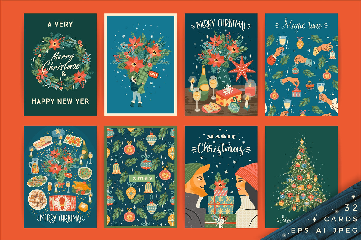 Merry Christmas! Vector collection, a Decorative Illustration by Nadia Grapes (Photo 3 of 11)